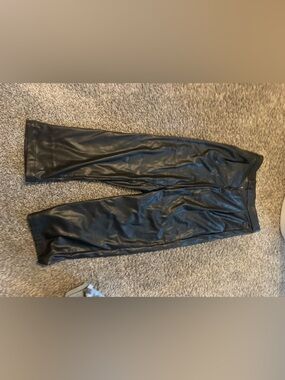 Black Faux Leather Pants Calvin Klein nwt
